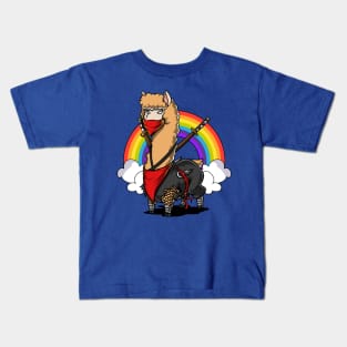 Llama Ninja Cute Alapaca Samurai For Men And Boys Kids T-Shirt